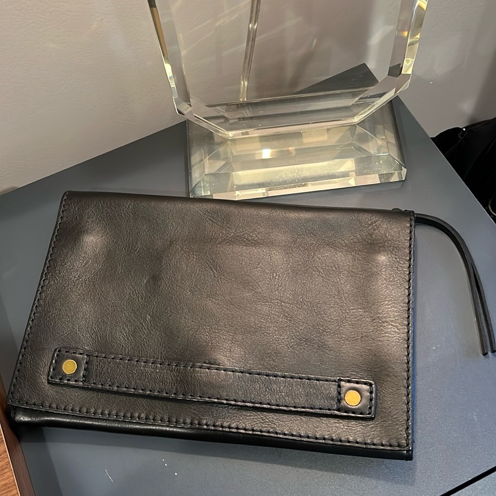 Madewell leather clutch bag